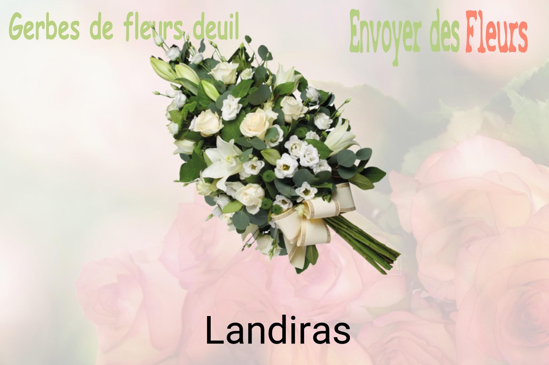 Gerbe de fleurs de deuil livrée à Landiras